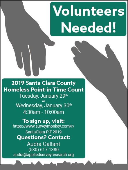 2019 Santa Clara County Homeless Point-in-Time Count Flyer